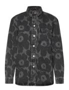 Maridenim Vaihe Unikko Tops Shirts Long-sleeved Grey Marimekko