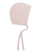 Knitted Bonnet Accessories Headwear Hats Baby Hats Pink Mango