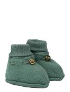 Wool Footies Shoes Baby Booties Green Mikk-line