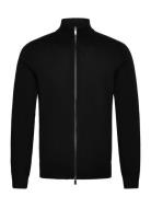 Merino Rws Zip Through Jacket Tops Knitwear Half Zip Jumpers Black Cal...