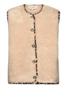 Jacell Vest Outerwear Faux Fur Beige Lollys Laundry