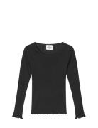 Pointella Troja Tee Ls Fav Tops T-shirts & Tops Long-sleeved Black Mad...