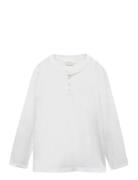 Long Sleeve Cotton T-Shirt Tops T-shirts Long-sleeved T-Skjorte White ...