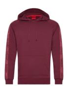 Liam Hoodie Tops Sweatshirts & Hoodies Hoodies Red HUGO