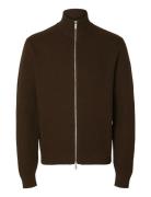 Slhdane Ls Knit Structure Full Zip Noos Tops Knitwear Full Zip Jumpers...