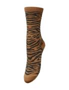 Tigarea Glitter Sock Lingerie Socks Regular Socks Brown Becksöndergaar...