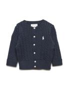 Mini-Cable Cotton Cardigan Tops Knitwear Cardigans Blue Ralph Lauren B...
