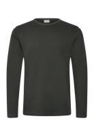 Basic O-Neck Tee L/S Tops T-Langærmet Skjorte Grey Lindbergh