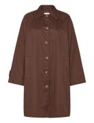 Lilli Coat Tynd Frakke Brown Noella