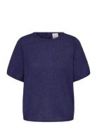 Ihkamara Ss Tops Knitwear Cardigans Blue ICHI