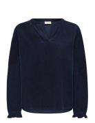 Frcory Bl 1 Tops Blouses Long-sleeved Navy Fransa