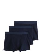 Boxer 3 Pack Solid Night & Underwear Underwear Underpants Navy Lindex