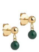 Studs, Mina Accessories Jewellery Earrings Studs Green Enamel Copenhag...