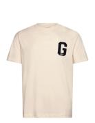 G Badge Ss T-Shirt Designers T-Kortærmet Skjorte Cream GANT