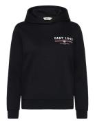 Reg Graphic Hoodie Tops Sweatshirts & Hoodies Hoodies Black GANT