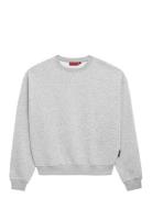Over D Crew Neck Tops Sweatshirts & Hoodies Sweatshirts Grey Prohibite...
