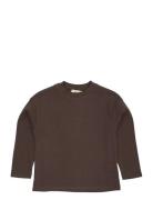 Modal Rib Ls Blouse W. Drop Shoulder Tops T-shirts Long-sleeved T-Skjo...