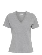 Ihpalmer V Ss Tops T-shirts & Tops Short-sleeved Grey ICHI