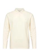 Joss L/S Polo Tops Polos Long-sleeved Cream Clean Cut Copenhagen