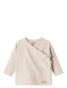 Tut Wrap Ls Tops T-shirts Long-sleeved T-Skjorte Beige MarMar Copenhag...