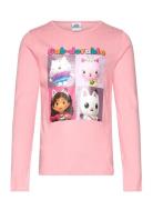 Tshirt Tops T-shirts Long-sleeved T-Skjorte Pink Gabby's Dollhouse