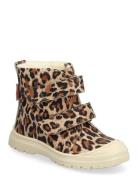 Boots - Flat - With Velcro Vinterstøvler Med Burrebånd Multi/patterned...