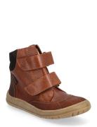 Boots - Flat - With Velcro Vinterstøvler Med Burrebånd Brown ANGULUS