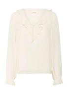 Crflake Blouse Tops Blouses Long-sleeved Cream Cream