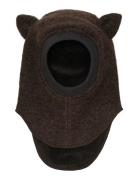 Balaclava Ears Wool Accessories Headwear Balaclava Brown Huttelihut