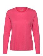 Soft Texture Long Sleeve Sport T-shirts & Tops Long-sleeved Pink Casal...