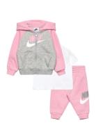 3P-3Pc Pant Set Sets Tracksuits Pink Nike