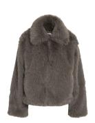 Nmevie L/S Fur Jacket Noos Outerwear Faux Fur Grey NOISY MAY