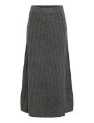 Virelli Ankle Cable Knit Skirt/Bfs Skirts Maxi Skirts Grey Vila