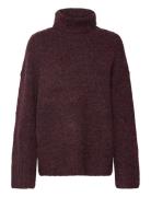 Vmingrid Ls Roll Neck Pullover Noos Tops Knitwear Turtleneck Burgundy ...