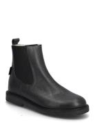 Booties - Flat - With Elastic Støvlet Chelsea Boot Black ANGULUS