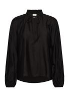 Ihkarlani Ls Tops Shirts Long-sleeved Black ICHI