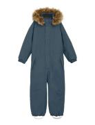 Coverall W. Fake Fur Sport Coveralls Snow-ski Coveralls & Sets Blue Co...