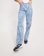 Pieces - Blå - Pcditte Hw Straight Denim Pants D2D