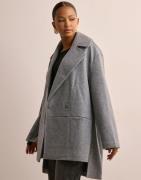 Only - Grå - Onlnancy Life Loose Coat Cs Otw