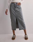 JJXX - Grå - Jxadya Denim Long Skirt Hw Dnm