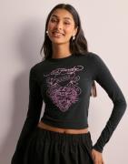 Ed Hardy - Sort - Love Runs Wild Ls Tee