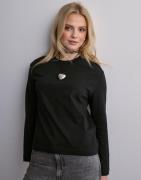 Selected Femme - Sort - Slfessential Ls Boxy Tee Noos