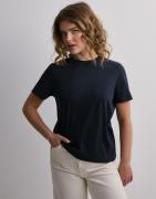 Selected Femme - Blå - Slfmyessential Ss O-Neck Tee Noos