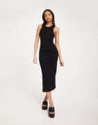 Only - Sort - Onlbelfast S/L Midi Dress Jrs Noos