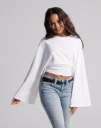 Nelly - Hvid - Wide Sleeve LS Top