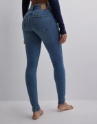 Pieces - Blå - Pcdana Mw Skinny Jeans MB402 Noos B