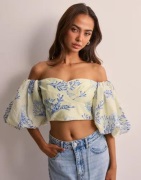 Malina - Blomstret - Amira draped off shoulder top