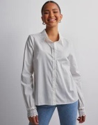 Vero Moda - Hvid - Vmconnie Ls Crochet Shirt- Wed