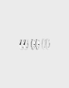Muli Collection - Sølv - 3-Pack Mini Huggie Hoops