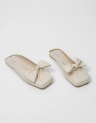 Nelly - Hvid - Slip In Bow Sandal